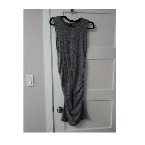 Joe Fresh Heather Grey Knit Jersey Ruched Dress